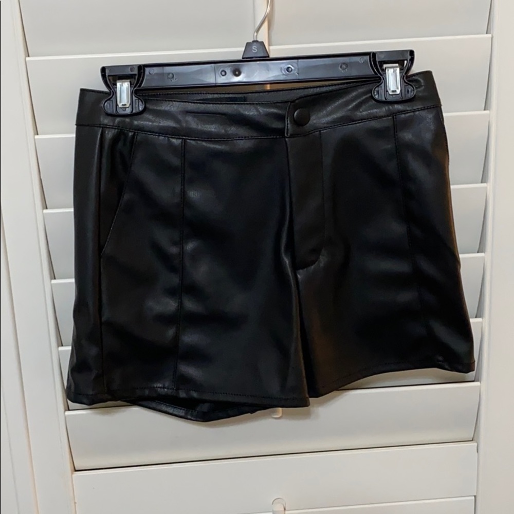 Love Tree Leather Shorts